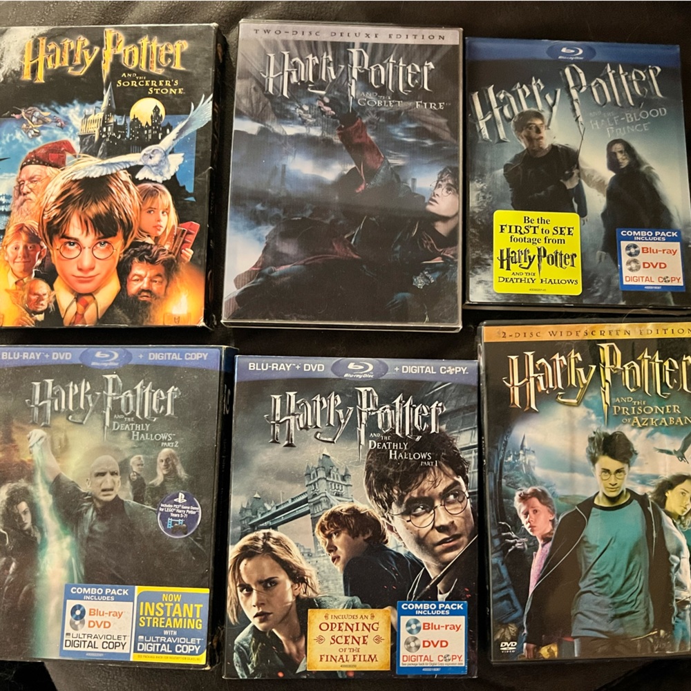 Harry Potter DVD/blu-ray Set Used Lot of 6